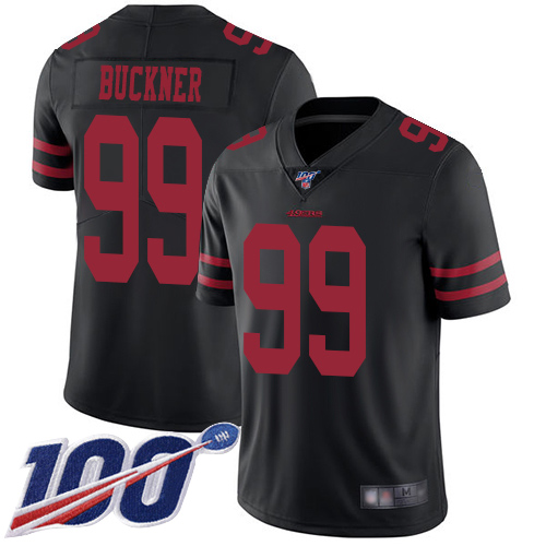 San Francisco 49ers Limited Black Men DeForest Buckner Alternate NFL Jersey #99 100th